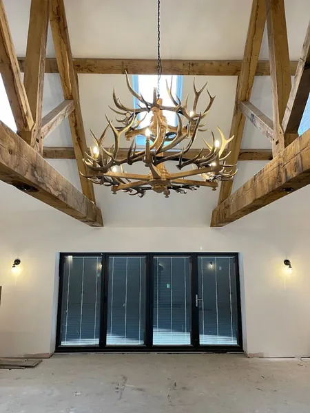 Handcrafted stag-antler chandelier and country lighting — David Thorne, photograph 21