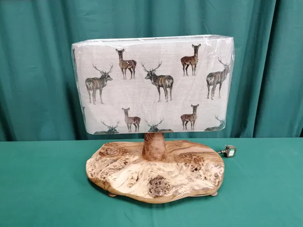Handmade antler table lamp with country-style shade — David Thorne, photograph 26