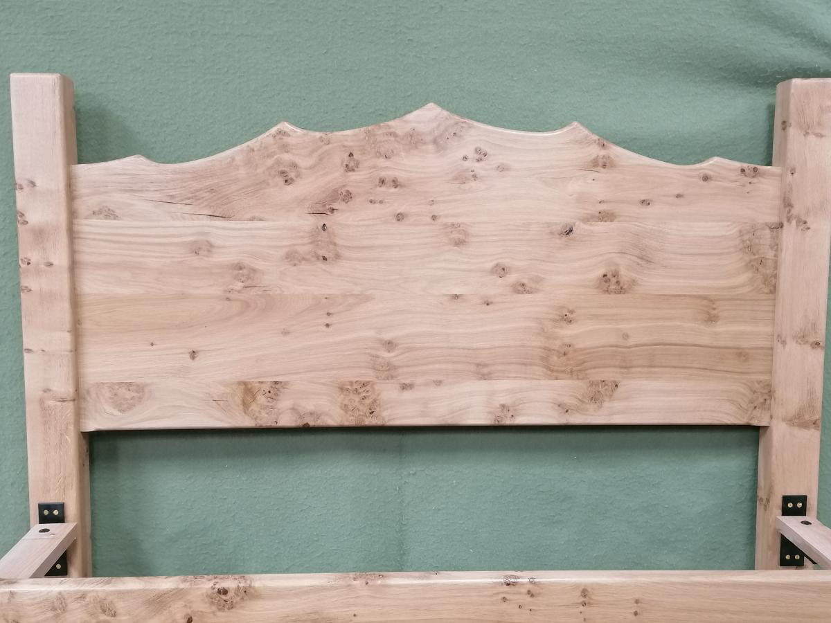 Handcrafted wooden headboard — detail 2